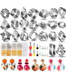 Polymer Clay Cutters for Earrings Making  705 PCS Clay Cutters Set with 49 Shapes Stainless Steel Clay Cutter Tools  640 PCS Jewelry Accessories  16 Circle Shape Earring Cutters for Polymer Clay - Buy Online on GoSupps.com