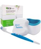 TCS Bath & Silicone Brush 24 Weekly Sachets - Flexible Denture Cleaner (Blue Brush) - Buy Online on GoSupps.com