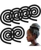 6 Pieces Spiral Lock Hair Tie Dreadlock Accessory Hair Bands Iron Wire Embedded Ponytail Holders Long Dreadlock Hair Tie Spiral Bendable Loc Tie for Women Men Thick Curly Hair Black - Buy Online on GoSupps.com