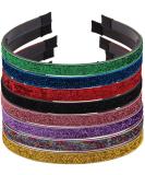 DIY Glitter Hair Bands - 8-Piece Set for Women Men & Girls | Gentle Touch Headgear in 8 Colors - Buy Online on GoSupps.com