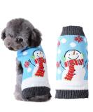 HRTTY Christmas Dog Sweater - Warm Winter Pullover for Small to X-Large Dogs - Snowman Design - Buy Online on GoSupps.com