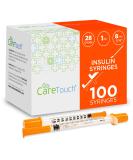 Care Touch Insulin Syringes 28g 5/16 - 8mm 1cc (Pack of 100) - Diabetes Supplies - Buy Online on GoSupps.com