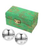 Buy Metal Baoding Balls | Chinese Fitness Hand Exercise & Massage Balls for Hand Therapy - 5x5x5cm Silver - Buy Online on GoSupps.com