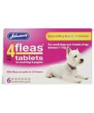 Johnsons Veterinary Products 4Fleas Tablets for Puppies and Small Dogs Treatment Pack 6 Count (Pack of 1) Puppy 6 Treatment 1x6 - Buy Online on GoSupps.com