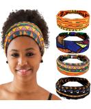 4 Pieces African Headbands Knotted Wide Yoga Stretchy Bandeau African Headwrap Hair Accessories for Women and Girls (Vintage Series) - Buy Online on GoSupps.com