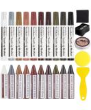 SEISSO Furniture Markers Touch Up Kit - 25 Pcs Wood Repair Markers & Wax Sticks for Scratches & Stains on Hardwood Floors Tables Cabinets & Bedposts | International Shipping Available - Buy Online on GoSupps.com