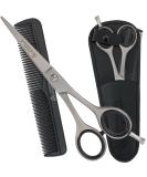 THREE SWORDS Stainless Steel Professional Hair Scissors Set - Hairdressing Scissors with Case Comb & Cloth for Perfect Cuts - Buy Online on GoSupps.com