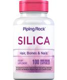 Piping Rock Silica Supplement 500mg | 100 Capsules - Horsetail Extract for Hair Bones & Nails | Gluten Free & Non-GMO - Buy Internationally - Buy Online on GoSupps.com