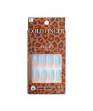 Gold Finger GF98 Full Cover Gel Long Nails Kit with Glue - Glam Ready-to-Wear Gel Manicure - Buy Online on GoSupps.com