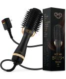 Black Gold Professional Blowout Hair Dryer Brush - Hot Air Volumizer for Women | 75MM Oval Shape - Buy Online on GoSupps.com