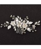 SWEETV Handmade Silver Bridal Hair Comb Clip for Wedding Hair Accessories for Brides,Wedding Hair Pieces for Brides Women 1.Silver - Buy Online on GoSupps.com