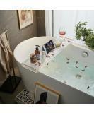 Acrylic Bathtub Tray Caddy with Non-Slip Surface and Gold Handles - Buy Online on GoSupps.com