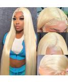 Hotlove 613 Lace Front Wig 20 Inch 13x6 HD Transparent Blonde Wig for Women - Pre Plucked 12A Straight Human Hair with Baby Hair - Buy Online on GoSupps.com