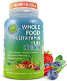 Vegan Whole Food Multivitamin Without Iron Daily Multivitamin for Women and Men Made with Fruits & Vegetables B-Complex Probiotics Enzymes CoQ10 Omegas Turmeric Non-GMO 180 Count - Buy Online on GoSupps.com