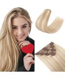 Elailite Clip-In Extensions - 40cm Real Remy Hair 130g 8 Tresses #18P613 Ash Blond Mix - Perfect for Full Hair Volume - Buy Online on GoSupps.com