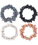 HINZIC 4PCS Pearl Hair Ties - Elegant Elastic Scrunchies for Women and Girls - Buy Online on GoSupps.com