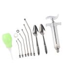 Adhere To Fly Baby Bird Parrot Small Pet Manual Feeding Syringe Set with 6 Pcs Curved Gavage Tubes and Stainless Steel Metal Feeding Spoon (50ML) 50 ml - Buy Online on GoSupps.com