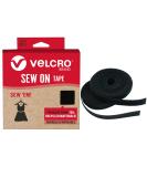 VELCRO Brand ECO Collection Sew On Tape 15ft x 3/4in Roll - Black | Non-Adhesive Strips for Clothes and Fabrics - Buy Online on GoSupps.com