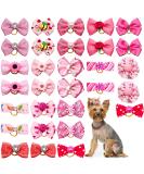 30PCS Pink Dog Hair Bows with Rubber Bands - Cute Hair Bowknots for Female Dogs - Grooming Accessories - Buy Online on GoSupps.com