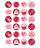 24 Valentine's day edible PRE CUT style kids childrens party decorations Wafer Paper Cupcake Fairy Cake Toppers - Buy Online on GoSupps.com