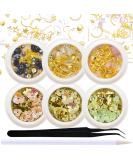 SILPECWEE 6 Boxes 3D Nail Art Decoration Set - Cat Eye Stones Shell Flower Metal Nail Studs & Tools for Stunning Manicures - International Shipping Available - Buy Online on GoSupps.com