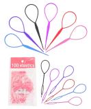 Topsy Tail Hair Tool  12 Pcs Hair Accessories for Woman with 100 Pcs Hair Elastics  Colorful Hair Accessories for Girls by MoHern - Buy Online on GoSupps.com