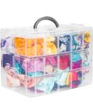 JOYMOMO Hair Bow Holder Organizer - Three-layer Storage Box for Headbands, Clips, Ties, Scrunchies - Baby Girl Hair Accessories Storage - Transparent Organizer for Hair Bows (Accessories Not Included) - Buy Online on GoSupps.com