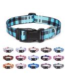 Buy Suredoo Adjustable Soft Nylon Dog Collar for Small & Medium Dogs - Comfort & Style (L Blue Checkered) - Perfect for Puppies! - Buy Online on GoSupps.com