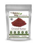 The Spice Way 100% Pure Sumac Seasoning Powder - 8 oz Resealable Bag | Non-GMO, No Salt, No Irradiation | Premium Sumak Spice - Buy Online on GoSupps.com