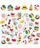 ADXCO Summer Pool Party Tattoos - 144 Pieces Waterproof Temporary Tattoos for Kids and Adults - Tropical Luau Themed Designs - 6 Sheets, 24 Styles - Beach Party Decorations and Favors - Buy Online on GoSupps.com