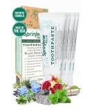 Buy SprinJene Natural SLS Free Toothpaste with Fluoride - Cavity Protection Gum Health & Fresh Breath - Vegan Gluten Free 4 Pack - Buy Online on GoSupps.com