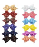 12PCS Girls Sparkly Sequin Glitter Hair Bows - Fashion Accessories for Girls, Teens, and Women - Buy Online on GoSupps.com
