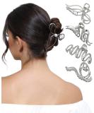 Welrog 4-Pack Metal Hair Clips for Women | Large Silver Hair Accessories for Thick Hair - Perfect for Girls - Buy Online on GoSupps.com