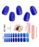 EBANKU 20 PCS Semi Cured Gel Nail Strips Full Wraps with Nail File - #18 | Adhesive Gel Nail Stickers for UV/LED Lamp | Shop Now - Buy Online on GoSupps.com