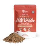 Organic 4-in-1 Mushroom Powder Blend for Immune Boost & Brain Support - Reishi, Lion's Mane, Cordyceps, Chaga Supplement Extract Complex - Buy Online on GoSupps.com