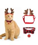 PETLESO Christmas Pet Collar with Bell & Cute Antlers - Ideal for Cats Puppies Rabbits & Dolls | International Shipping Available - Buy Online on GoSupps.com