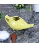 Durable Ceramic Neti Pot | Leak Proof, Non-Metallic & Lead Free | Yellow Matt Tiger Design | Sinus Relief | Microwave & Dishwasher Safe - Buy Online on GoSupps.com