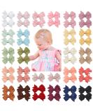 JOYOYO 50 Pcs Baby Hair Clips Small Size 2 Inch Bow Clips for Baby Girl Toddlers Non-Slip Baby Clips Full Ribbon Covered Baby Care Clips Craft Bows Baby Girl Hair Clips - Buy Online on GoSupps.com