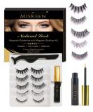 Magnetic Eyelashes Kit with Eyeliner - 5 Pairs, Tweezer, 3D Natural Look, Reusable, Long Lasting, Quick Dry - No Glue Required - MISKEEN - Buy Online on GoSupps.com