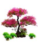 MiukingPet Artificial Aquatic Plants - Pink Fish Tank Decor for Office and Home Aquariums - Buy Online on GoSupps.com