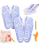 Reflexology Socks Set 2 Pair Acupressure Foot Socks with Massage Tool for Improved Foot Health - Buy Online on GoSupps.com