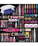 Acrylic Nail Kit for Beginners | Complete Set with Drill & UV Light | Professional Acrylic Powder & Glitter Decorations | Perfect Gift for Women - Buy Online on GoSupps.com
