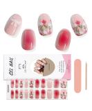 EBANKU 20 PCS Semi Cured Gel Nail Strips - Full Wraps Adhesive Stickers with File and Stick - #23 - Buy Online on GoSupps.com