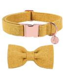Dogwong Yellow Dog Collar with Removable Fly | Adjustable & Comfortable Collar for Small to X-Large Dogs | Perfect Gift for Dog Lovers - Buy Online on GoSupps.com