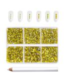 Beadsland 7200PC Flatback Rhinestones - Clear Nail Gemstones SS3-SS10 Lemon Yellow | DIY Handicrafts & Craft Projects - Buy Online on GoSupps.com