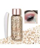 Body Glitter Gel Sequins Glitter Chunky Liquid Eyeshadow Glitter Cosmetic Glitter Face and Body Gel Sparkling Festival Party Lotion Glitter for Face Body Eye Hair Makeup DIY Art (Brown) Chunky Glitter 103 Brown - Buy Online on GoSupps.com