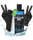 Foot Callus Remover Gel Set - Professional Feet Care for Smooth Skin & Cracked Heels - 8oz Made in USA with Pumice Stone - Buy Online on GoSupps.com