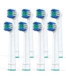 Replacement Toothbrush Heads for Oral-B Braun - Pack of 8 Compatible with Pro 1000/9600/500/3000/7000/8000 - Buy Online on GoSupps.com