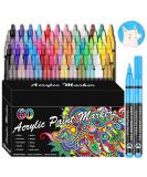 RESTLY Acrylic Paint Pens - 60 Colors, 0.7mm Extra Fine Marker for Canvas, Rock, Wood, Glass, Metal, Ceramic & Stone - Buy Online on GoSupps.com