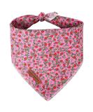 Shop Unique Style Paws Summer Dog Triangle Neck Scarf - Pink Strawberry | High-Quality Fabric for Small to Large Dogs & Cats - Buy Online on GoSupps.com